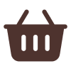Cart icon, png, brown