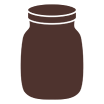 Jar icon, png, brown