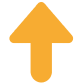 Arrow top, icon, orange, png